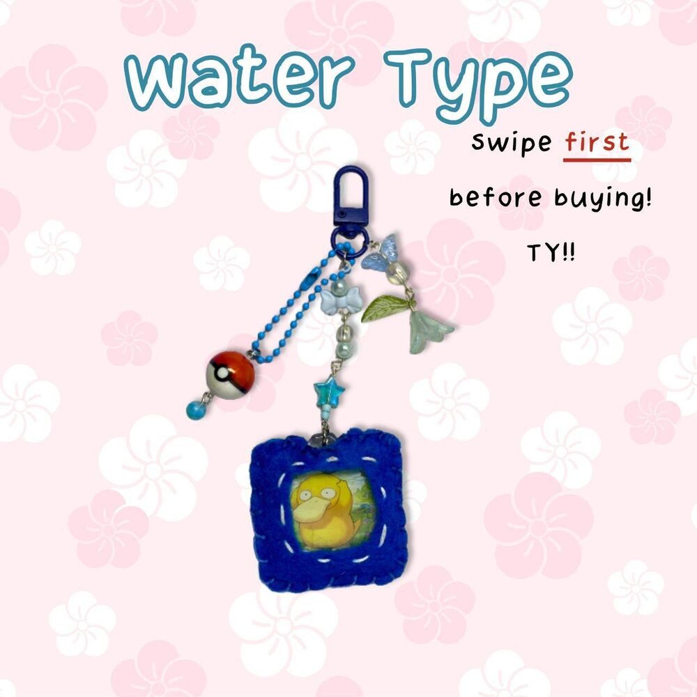 Water Type Pokemon Keychain